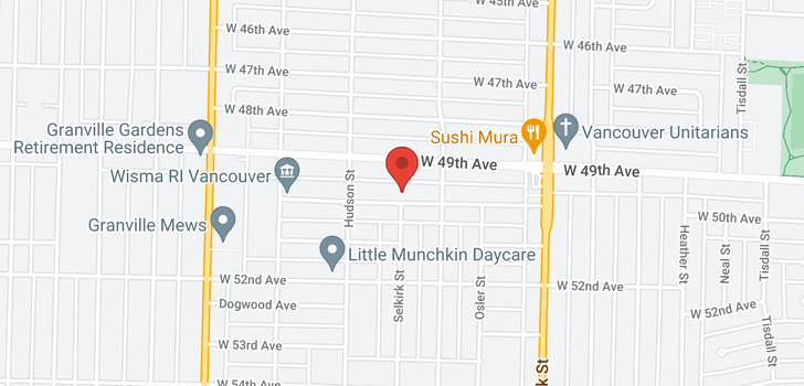 map of 1195 W 50TH AVENUE